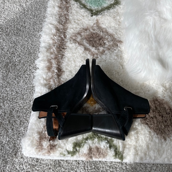 Frye dani shield slingback sandal heel open toe ankle strap suede leather 8.5 - Picture 7 of 10